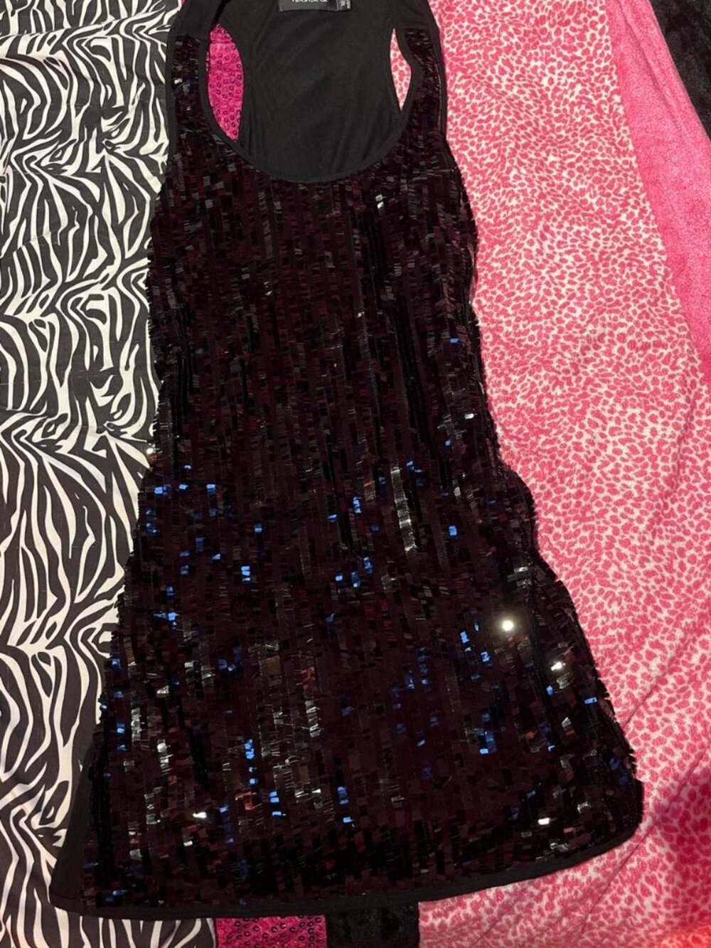 Black sequence dress